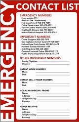 Images of Emergency Numbers List