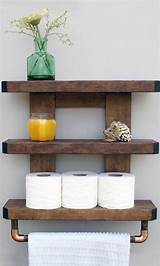 Bathroom Towel Shelf Wood Images