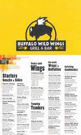 Buffalo Wild Wings Take Out Menu