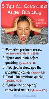 Pictures of What The Bible Says About Controlling Anger