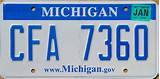 Photos of Michigan License Plate Number