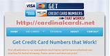Pictures of A Real Credit Card Number And Security Code That Works