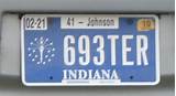 Images of Indiana Temporary License Plate