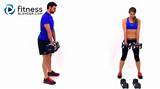 Images of Fitness Exercises Using Dumbbells