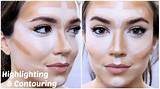 Images of Facial Makeup Contouring