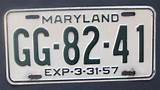 Maryland Car License Plates Pictures