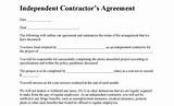 Contractor Work Contract Template Images