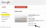 Google Wallet Pay With Credit Card Images