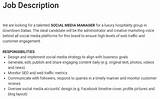 Pictures of Social Media Manager Requirements