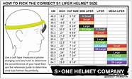tabel ukuran helm