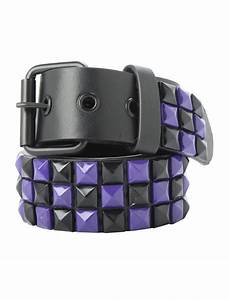 Black Purple Pyramid Stud Belt Topic