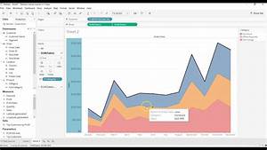Tableau Tutorial 62 Tableau Dual Axis Area Chart For A Thick Line On