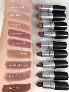 mac matte lipstick color chart