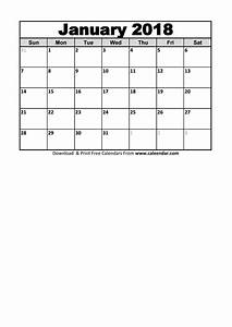 January 2018 Calendar By Printable Calendar Issuu