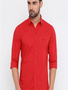Buy With Men Red Slim Fit Solid Casual Shirt Shirts For Men 7510443