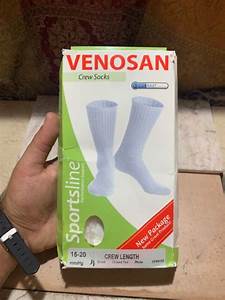 Venosan Compression Socks Sportsline Crew Length 15 20 Sz Small White