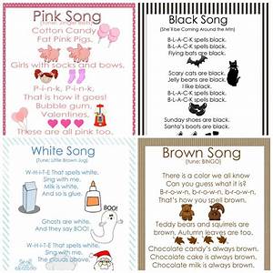 My Little Gems Preschool Color Songs Free Printables Part 2 Use For