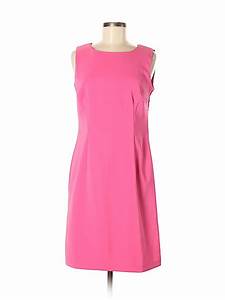 Ronni 100 Polyester Solid Pink Casual Dress Size 8 66 Off