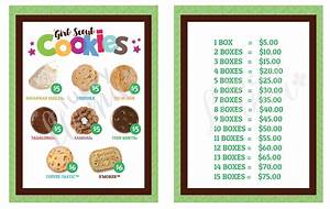 Listing Is For One Printable Girl Scout Cookie Lanyard Design Prices