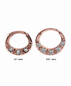Rose Gold 316l Surgical Steel Hinged Septum Clicker Choose Your Size