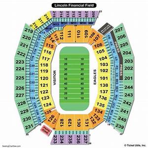 lincoln financial field seating chart elcho table