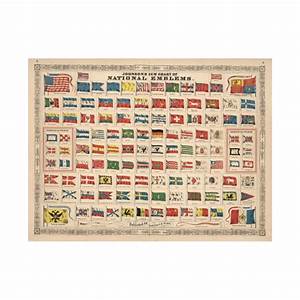 Vintage Flags Of The World Chart 1863 Flags Of The World T Shirt