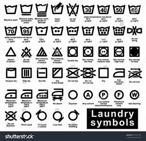 Icon Set Laundry Symbols Vector Illustration Stock Vector 159161375