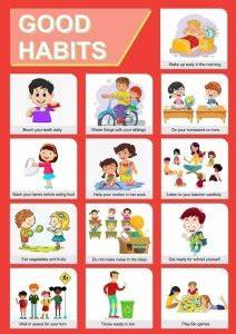 Good Habits Educational Charts For Kids Home And School A3 Size