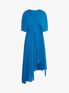  Millen Pleat Dress Blue At John Lewis Partners