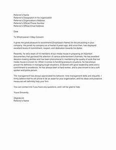 Character Reference Letter Sample For Employee Database Letter Images