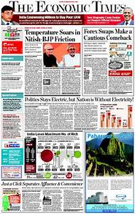 Newspaper The Economic Times India Newspapers In India Thursday 39 S