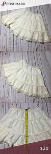  Andersson White Lacy Tiered Skirt Girls Xl Andersson Size
