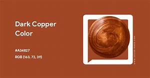 Dark Copper Color Hex Code Is A34827