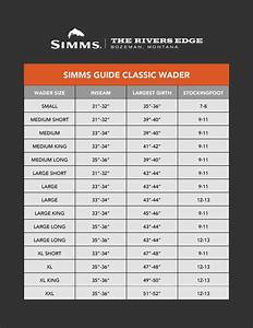 Chest Waders Size Chart