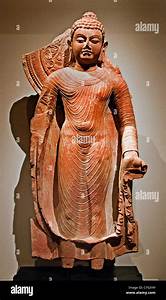 Standing Buddha Offering Protection Gupta 5th Century India Uttar Stock