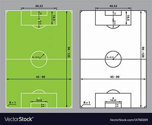 Soccer Or Football Field Size Royalty Free Vector Image