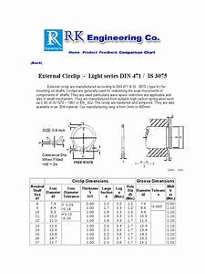 External Circlip Engineering Tolerance Industrial Processes