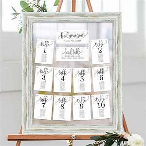 Wedding Seating Chart Template Set Printable Table Seating Etsy