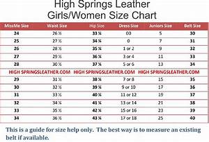 Girl And Ladies Belt Size Chart Belts Size Chart Belts For Women