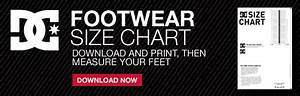 Sizing Charts Dc Shoes