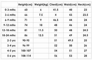 Size Chart Just Chillin Baby Clothes Online South Africa Baby
