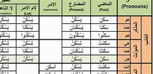 arabic verbs 0048 sakana to reside سكن active voice past present