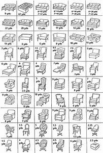 Upholstery Fabric Yardage Chart And Guide Couch Upholstery Sofa