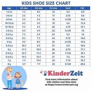 ᐅ Kids Shoe Sizes Children 39 S Shoe Sizes By Age Boys Girls
