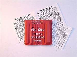  Dee Thread Measuring Wires With Case Charts Mysite