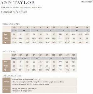 19 Images Taylor Loft Size Chart