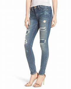 Blank Nyc Blue The Reade Patched Skinny Jeans 98 Nordstrom Women