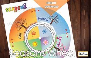 Seasons Wheel Calendar Season Circle Game Season Spinner Etsy