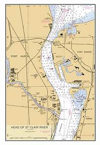 Head Of St Clair River Michigan Inset Nautical Chart νοαα Charts Maps