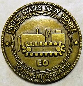 Seabee Cb Equpment Operator Eo Navy Challenge Coin Rolyat Military